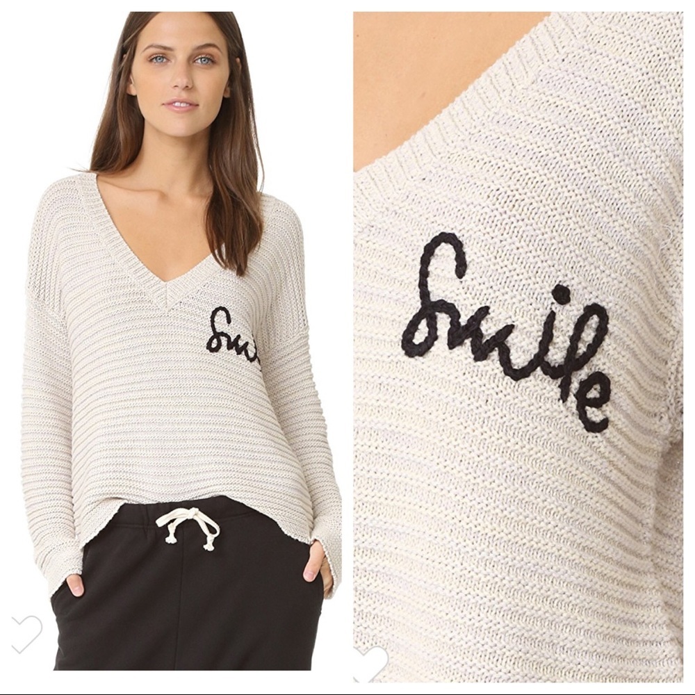 NWT! Rare Wildfox Smile Sweater